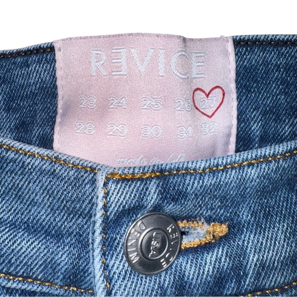 REVICE Venus Jeans Star Butt High Waist Jeans Blue Stretch Skinny Crop Size 27 - Picture 6 of 10
